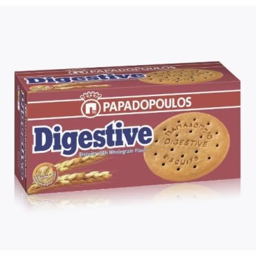 Печенье с цельнозерновой мукой Digestive PAPADOPOUIOS 250г