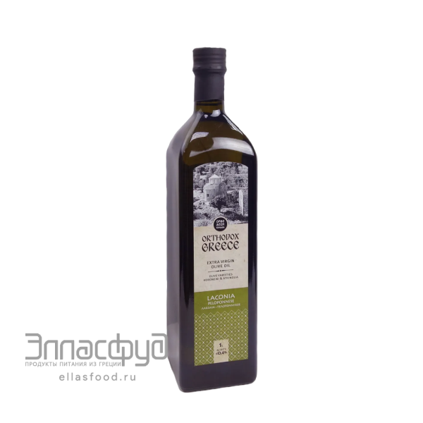 Масло оливковое Extra Virgin Laconia ORTHODOX GREECE, Греция, ст. бутылка 1л