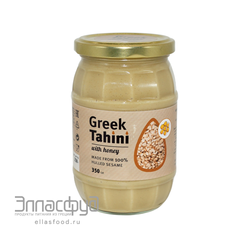 Кунжутная паста Тахини с мёдом KANDYLAS, Греция, 350г ст. банка