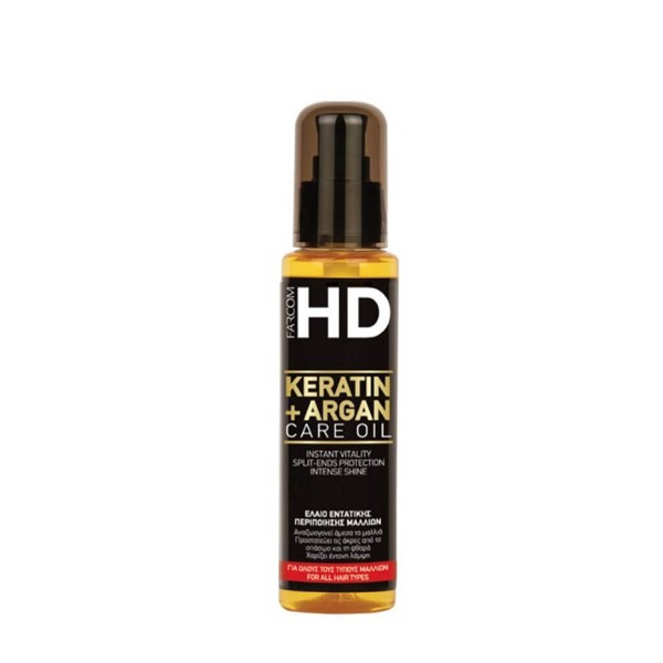  Farcom Масло-спрей для волос HD восстанавливающий Кератин + Масло Аргана, Греция, спрей 100мл