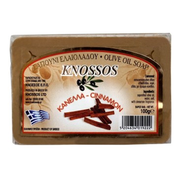 Натуральное оливковое мыло корица, KNOSSOS, 100гр