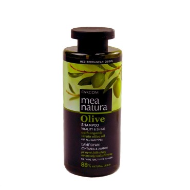  Farcom Шампунь для всех типов волос Mea Natura Olive с экстрактом шалфея, Греция, пл. бутылка 300мл