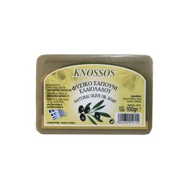  Натуральное оливковое мыло с листьями оливы, KNOSSOS, 100гр