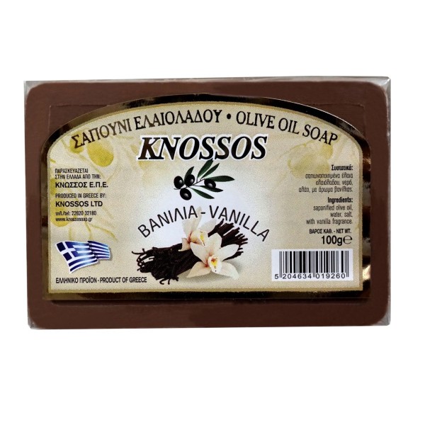 Мыло натуральное оливковое с Ванилью KNOSSOS 100г