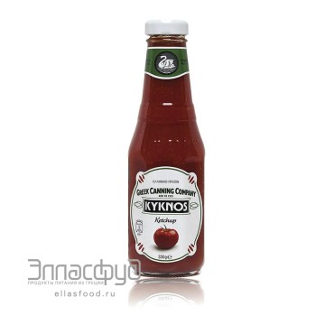 Кетчуп томатный сладкий KYKNOS, Греция, 330г ст. бутылка