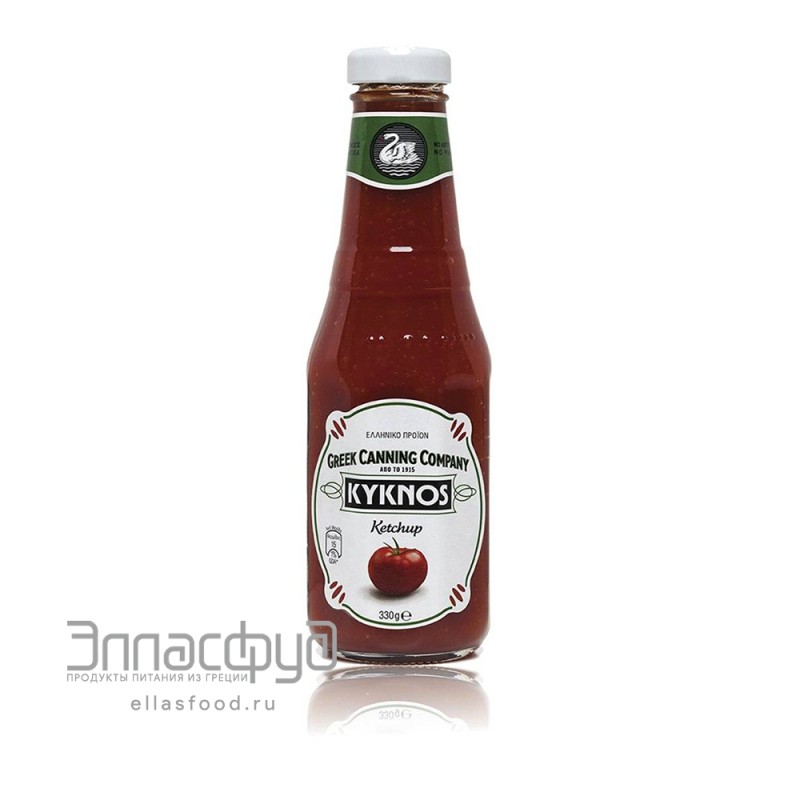 Кетчуп томатный сладкий KYKNOS, Греция, 330г ст. бутылка